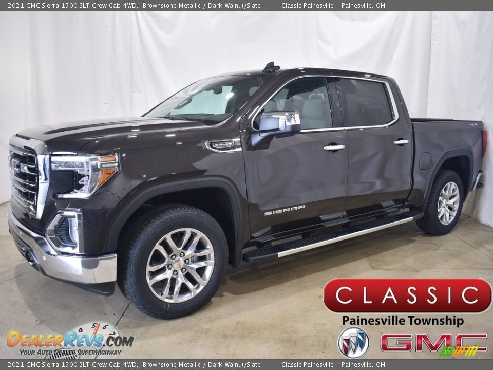 2021 GMC Sierra 1500 SLT Crew Cab 4WD Brownstone Metallic / Dark Walnut/Slate Photo #1