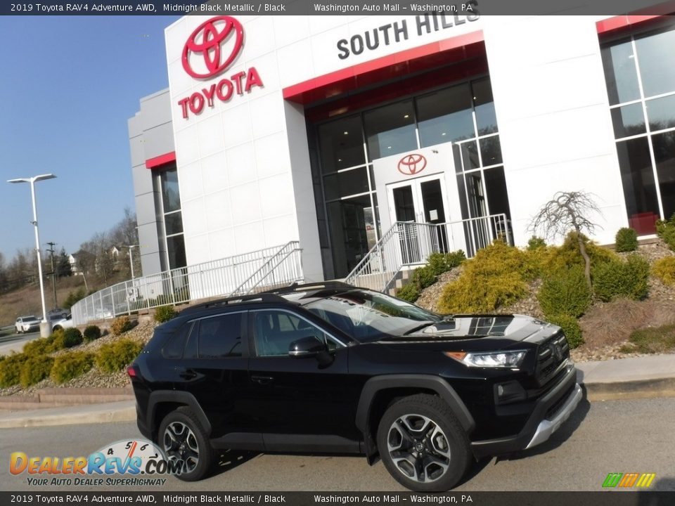 2019 Toyota RAV4 Adventure AWD Midnight Black Metallic / Black Photo #2