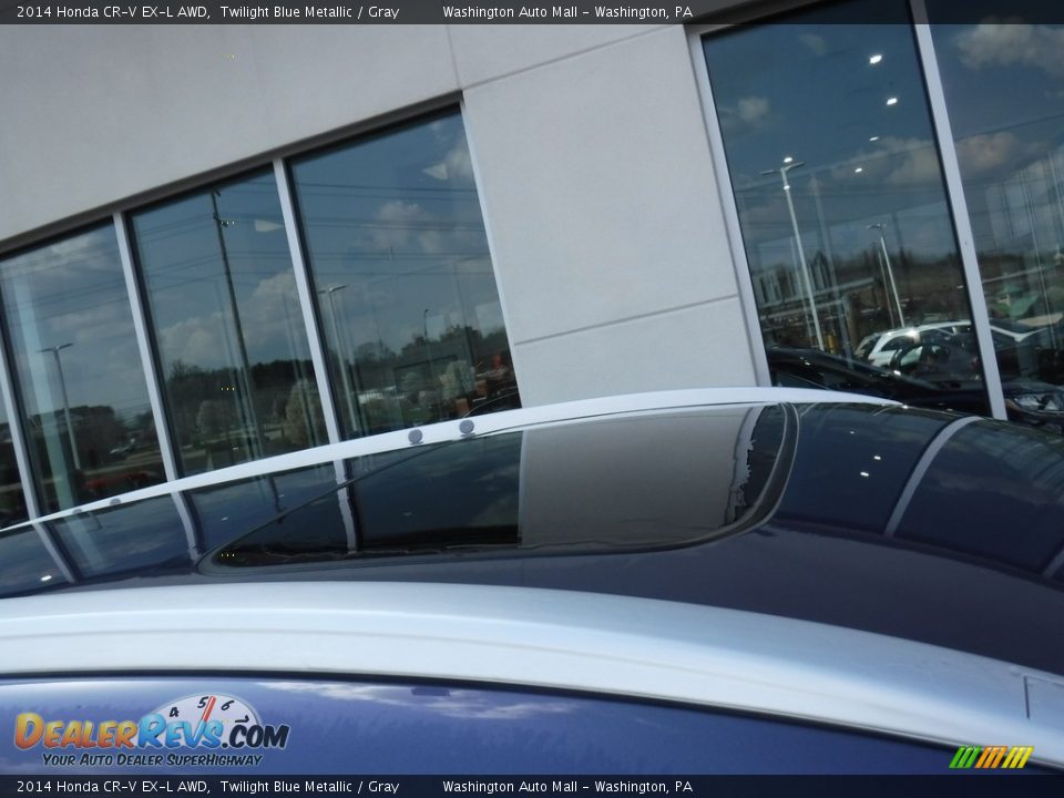 2014 Honda CR-V EX-L AWD Twilight Blue Metallic / Gray Photo #3