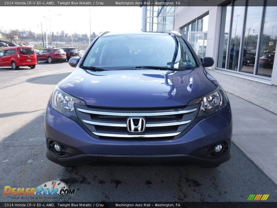 2014 Honda CR-V EX-L AWD Twilight Blue Metallic / Gray Photo #4
