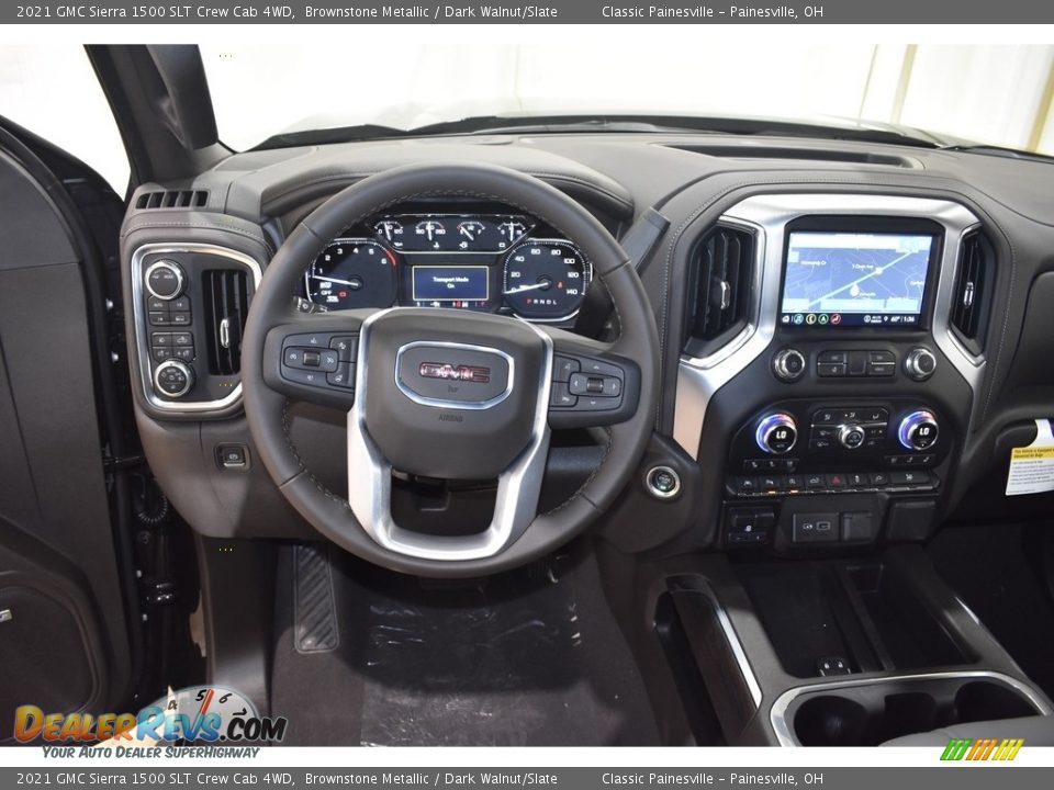 2021 GMC Sierra 1500 SLT Crew Cab 4WD Brownstone Metallic / Dark Walnut/Slate Photo #11