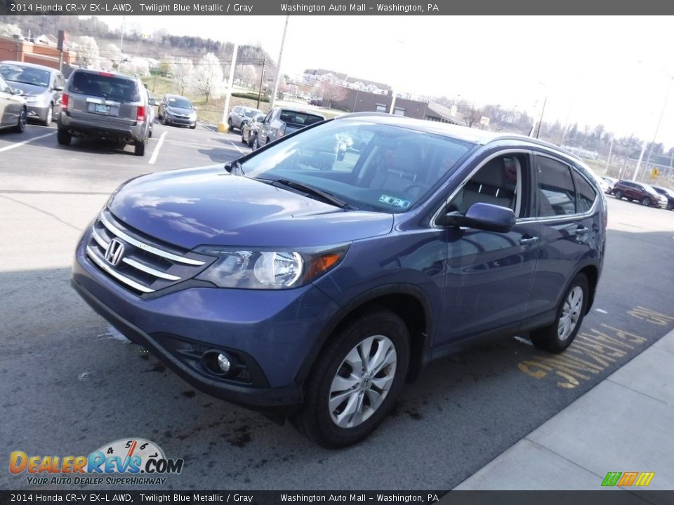 2014 Honda CR-V EX-L AWD Twilight Blue Metallic / Gray Photo #5