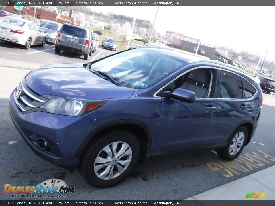 2014 Honda CR-V EX-L AWD Twilight Blue Metallic / Gray Photo #6