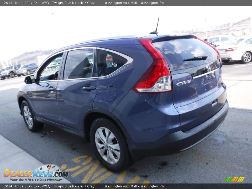 2014 Honda CR-V EX-L AWD Twilight Blue Metallic / Gray Photo #7