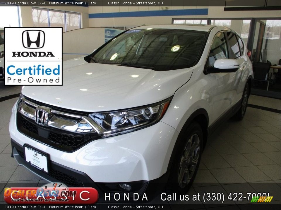 2019 Honda CR-V EX-L Platinum White Pearl / Black Photo #1