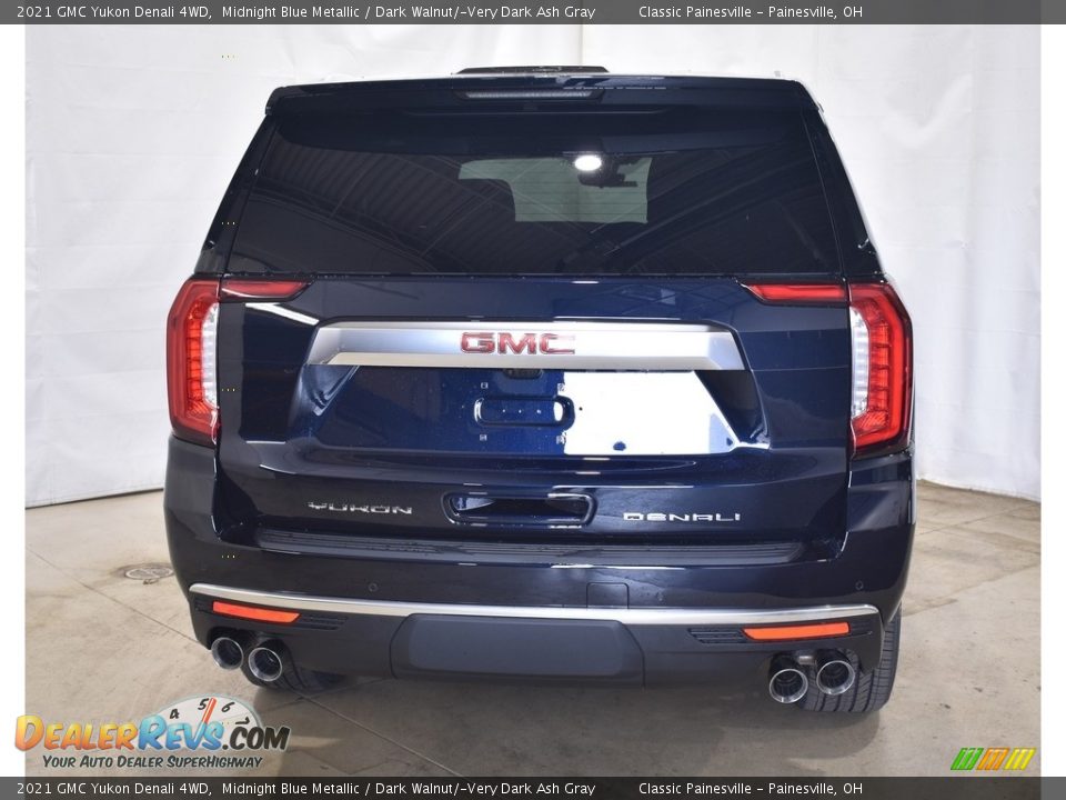 2021 GMC Yukon Denali 4WD Midnight Blue Metallic / Dark Walnut/­Very Dark Ash Gray Photo #3