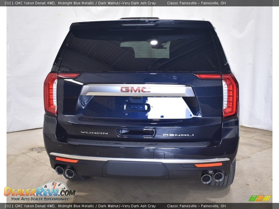 2021 GMC Yukon Denali 4WD Midnight Blue Metallic / Dark Walnut/­Very Dark Ash Gray Photo #3