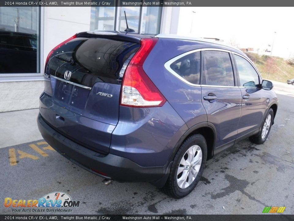 2014 Honda CR-V EX-L AWD Twilight Blue Metallic / Gray Photo #9