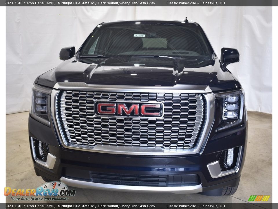 2021 GMC Yukon Denali 4WD Midnight Blue Metallic / Dark Walnut/­Very Dark Ash Gray Photo #4