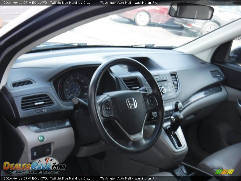 2014 Honda CR-V EX-L AWD Twilight Blue Metallic / Gray Photo #12