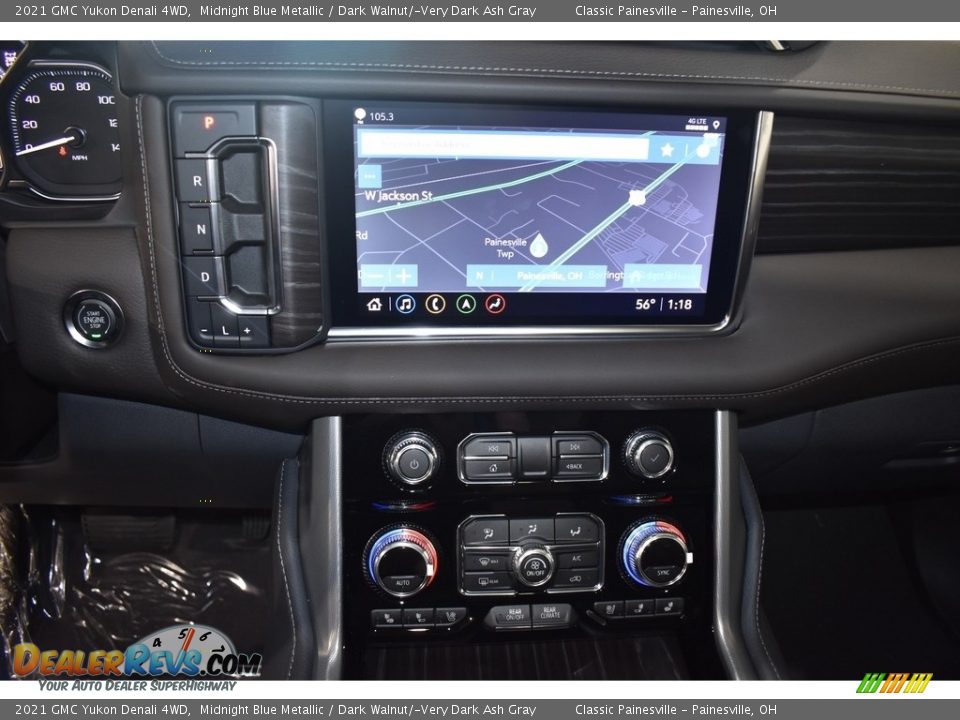 2021 GMC Yukon Denali 4WD Midnight Blue Metallic / Dark Walnut/­Very Dark Ash Gray Photo #13