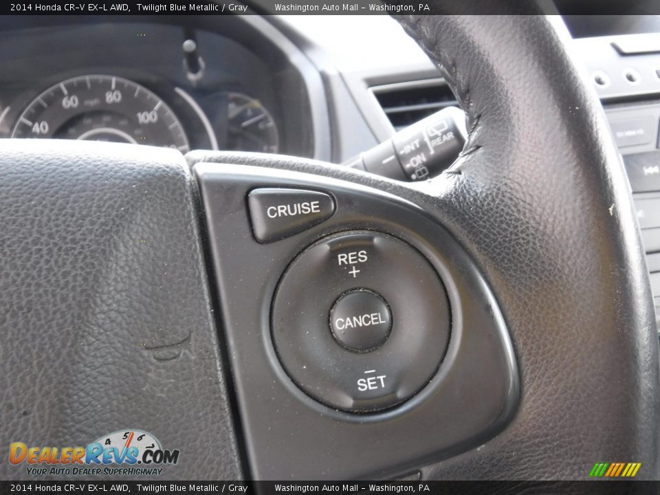 2014 Honda CR-V EX-L AWD Twilight Blue Metallic / Gray Photo #23