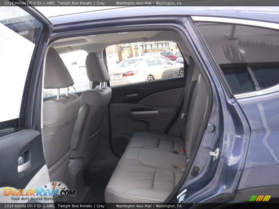 2014 Honda CR-V EX-L AWD Twilight Blue Metallic / Gray Photo #25