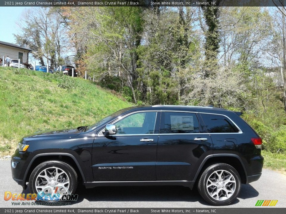 2021 Jeep Grand Cherokee Limited 4x4 Diamond Black Crystal Pearl / Black Photo #1