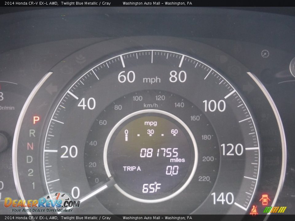 2014 Honda CR-V EX-L AWD Twilight Blue Metallic / Gray Photo #30