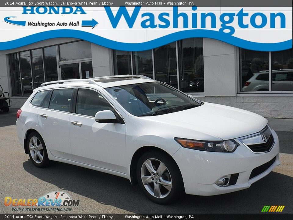 2014 Acura TSX Sport Wagon Bellanova White Pearl / Ebony Photo #1