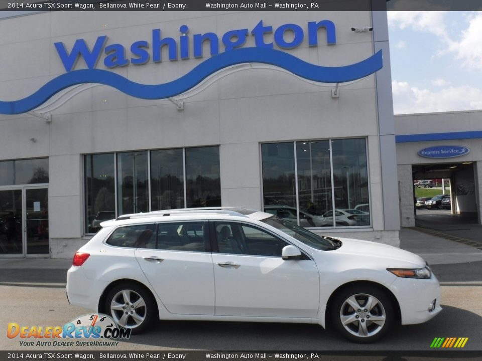 2014 Acura TSX Sport Wagon Bellanova White Pearl / Ebony Photo #2