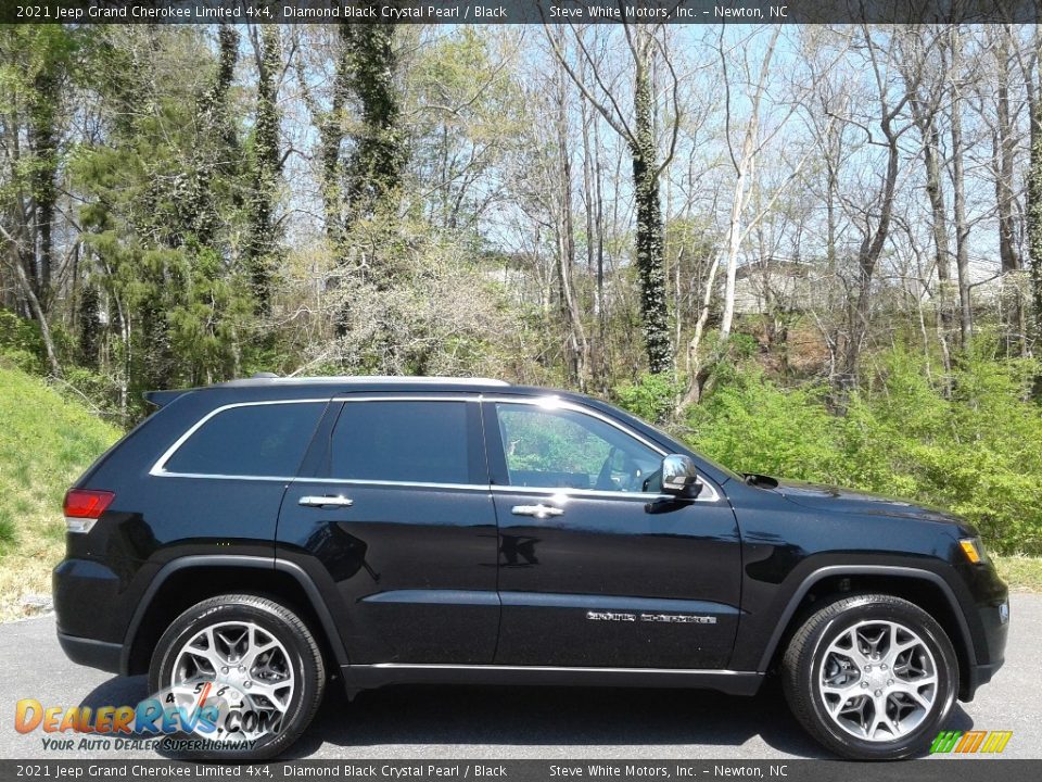 2021 Jeep Grand Cherokee Limited 4x4 Diamond Black Crystal Pearl / Black Photo #5