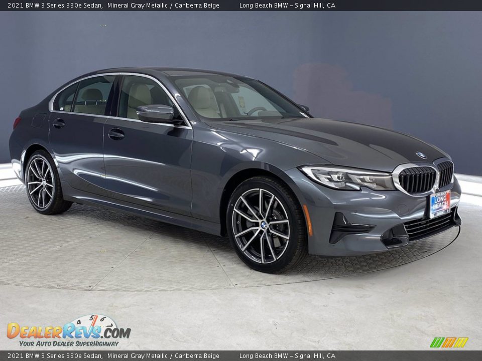 2021 BMW 3 Series 330e Sedan Mineral Gray Metallic / Canberra Beige Photo #27