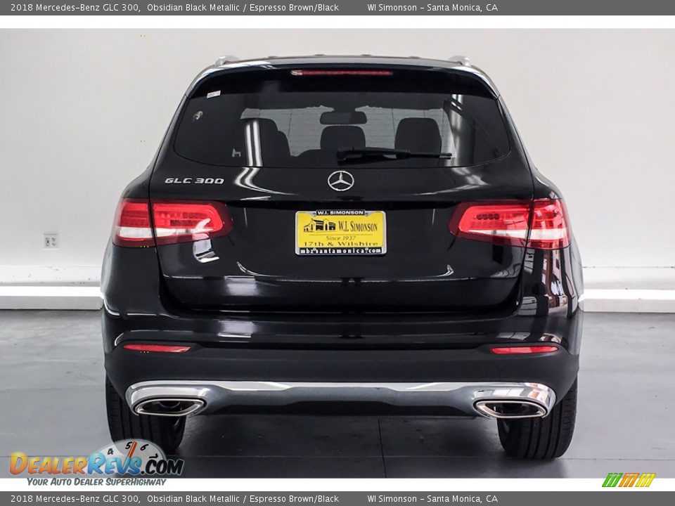 2018 Mercedes-Benz GLC 300 Obsidian Black Metallic / Espresso Brown/Black Photo #3