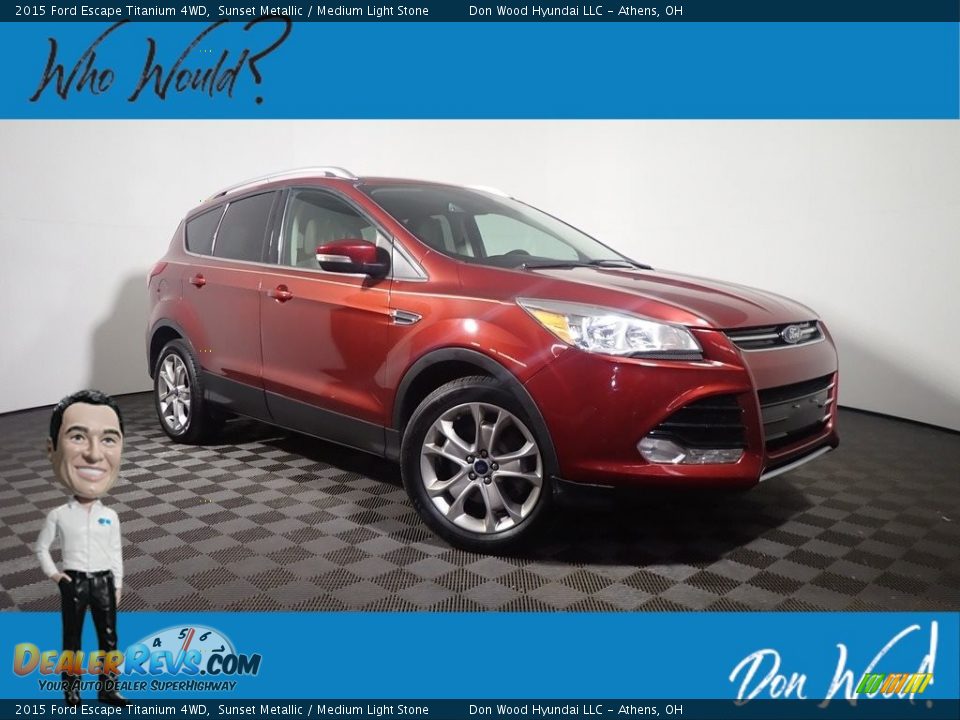 2015 Ford Escape Titanium 4WD Sunset Metallic / Medium Light Stone Photo #1
