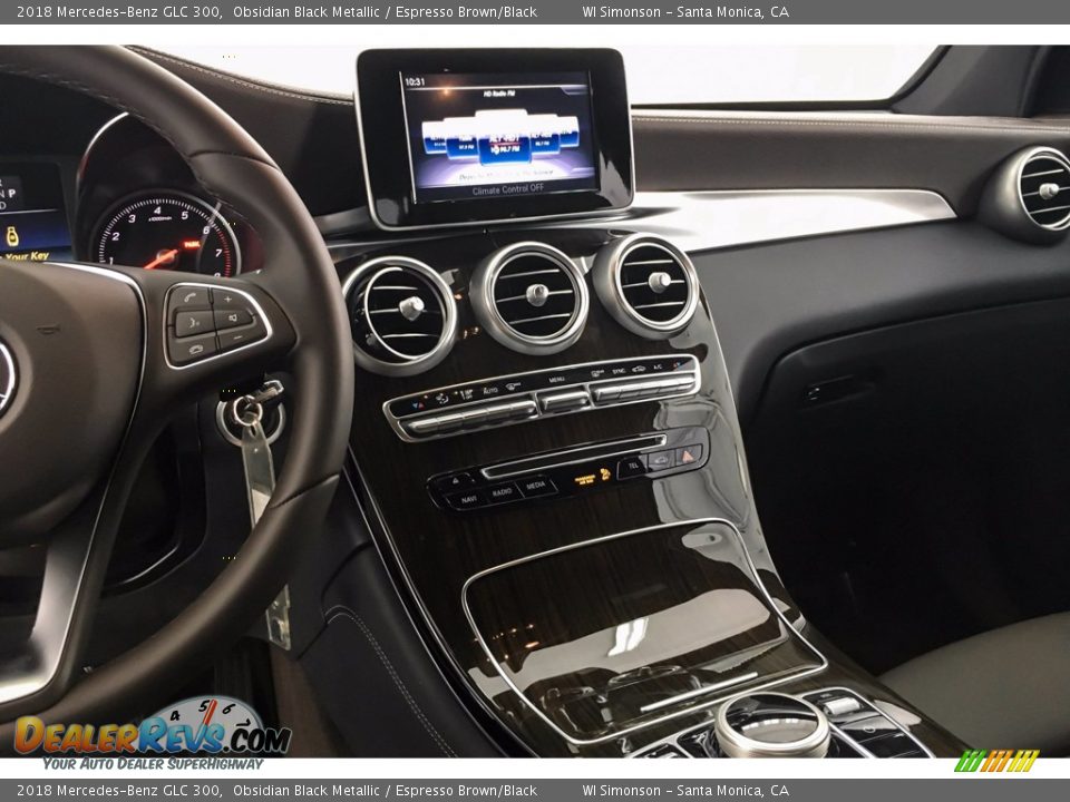 2018 Mercedes-Benz GLC 300 Obsidian Black Metallic / Espresso Brown/Black Photo #6