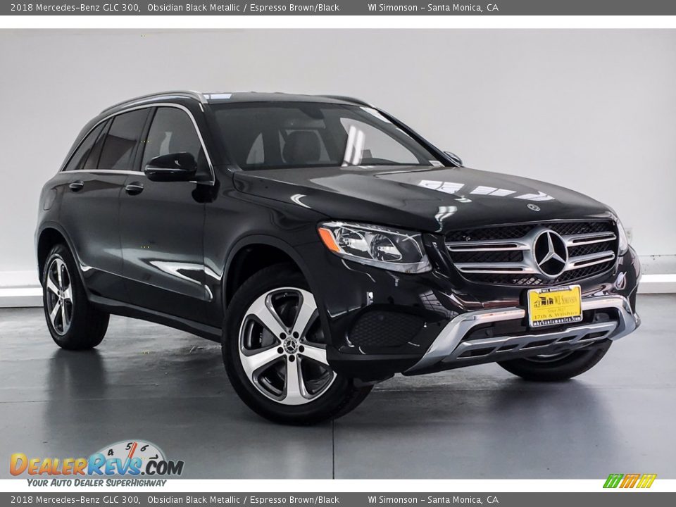 2018 Mercedes-Benz GLC 300 Obsidian Black Metallic / Espresso Brown/Black Photo #12