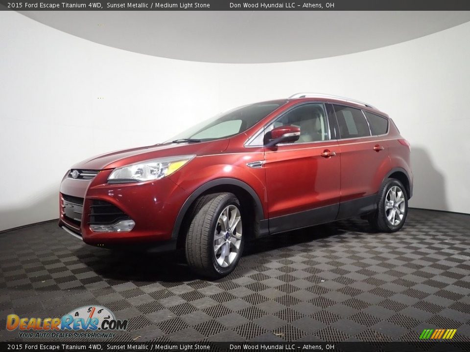 2015 Ford Escape Titanium 4WD Sunset Metallic / Medium Light Stone Photo #10