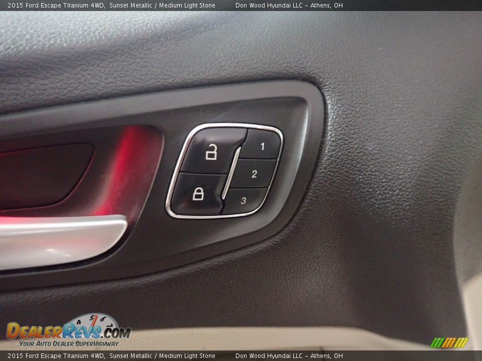 2015 Ford Escape Titanium 4WD Sunset Metallic / Medium Light Stone Photo #26