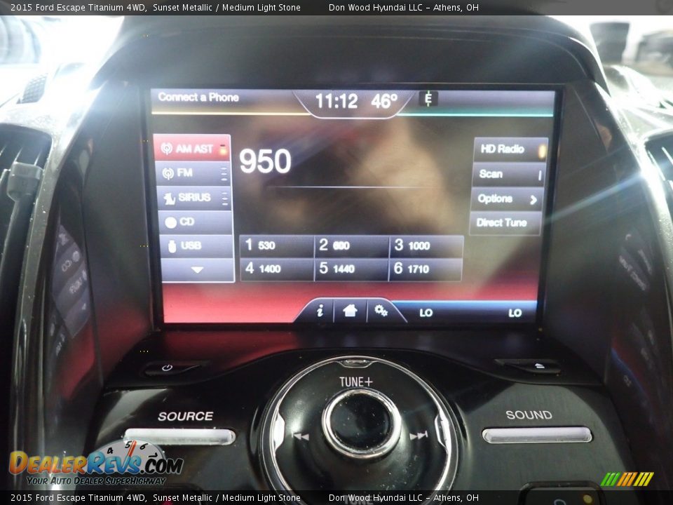 2015 Ford Escape Titanium 4WD Sunset Metallic / Medium Light Stone Photo #31