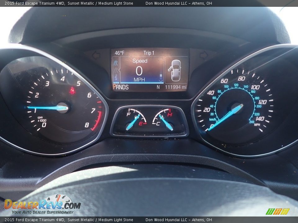2015 Ford Escape Titanium 4WD Sunset Metallic / Medium Light Stone Photo #33
