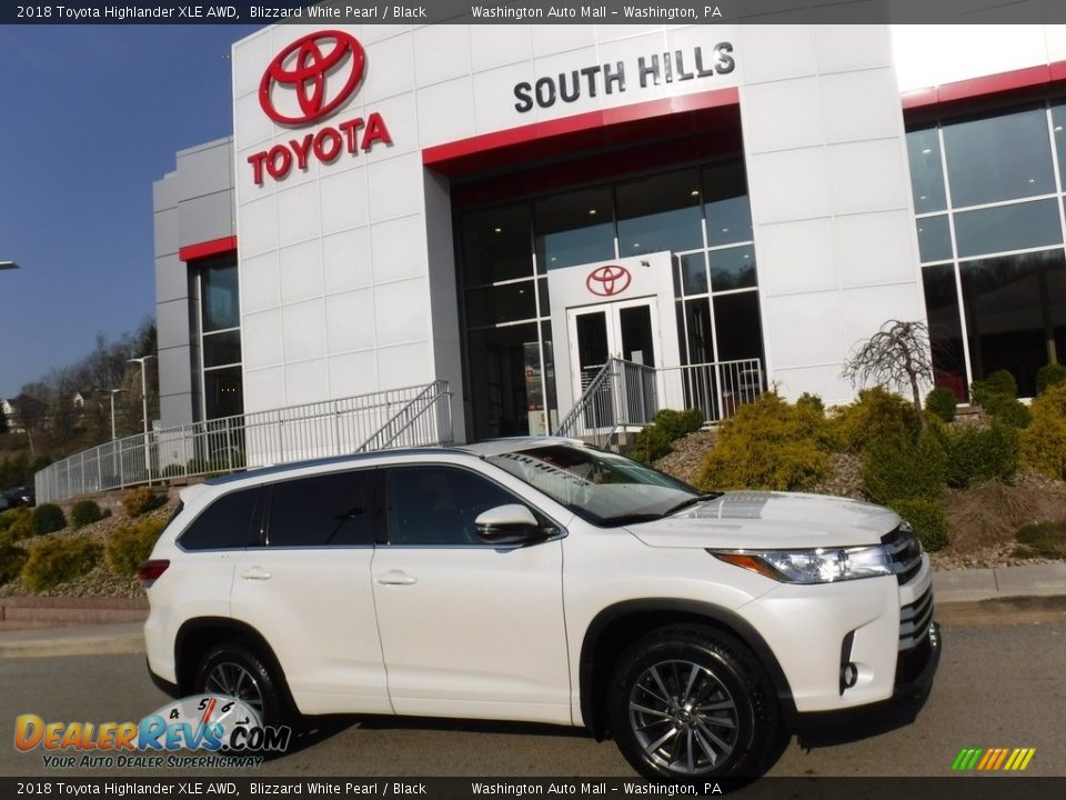 2018 Toyota Highlander XLE AWD Blizzard White Pearl / Black Photo #2