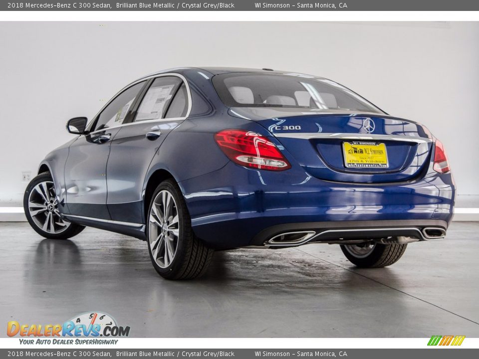2018 Mercedes-Benz C 300 Sedan Brilliant Blue Metallic / Crystal Grey/Black Photo #3