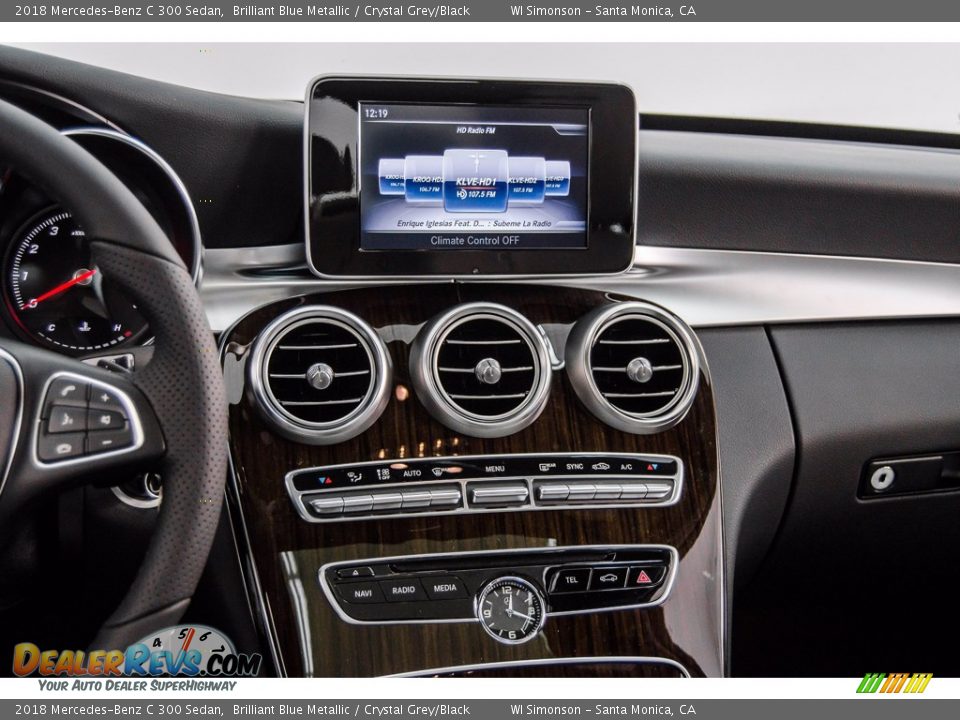 2018 Mercedes-Benz C 300 Sedan Brilliant Blue Metallic / Crystal Grey/Black Photo #5