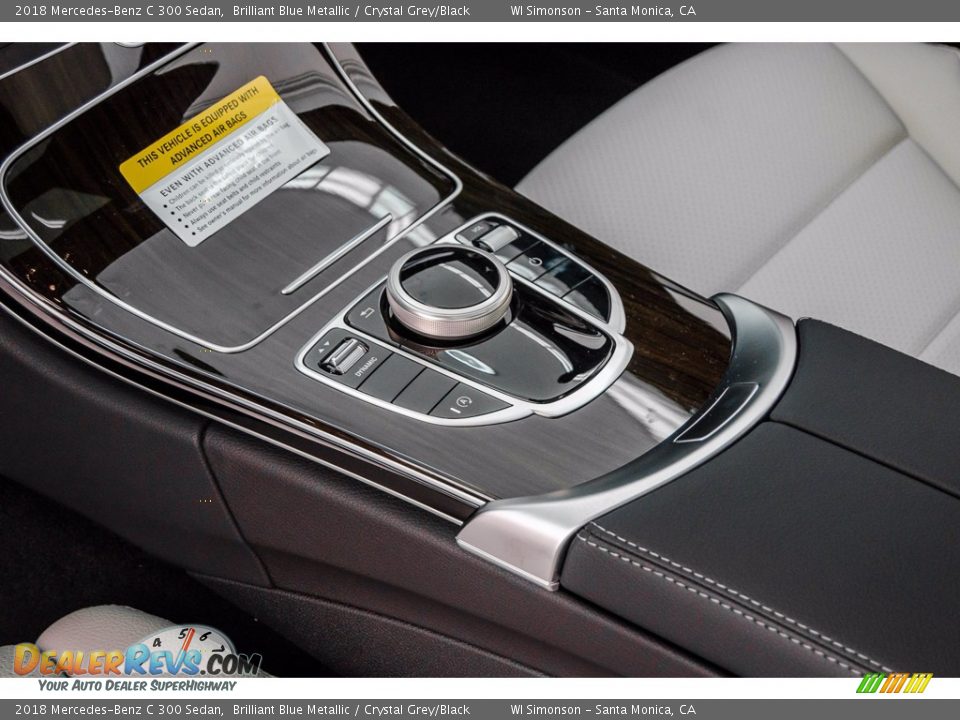 2018 Mercedes-Benz C 300 Sedan Brilliant Blue Metallic / Crystal Grey/Black Photo #7