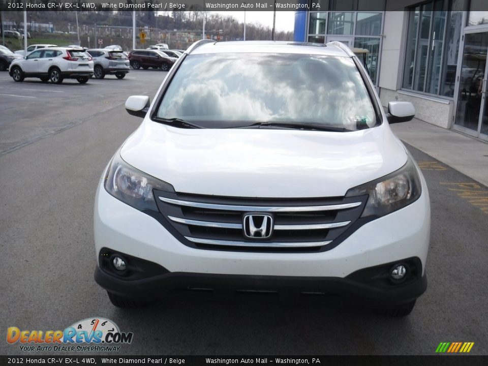 2012 Honda CR-V EX-L 4WD White Diamond Pearl / Beige Photo #5