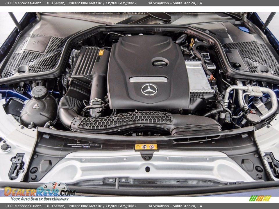 2018 Mercedes-Benz C 300 Sedan Brilliant Blue Metallic / Crystal Grey/Black Photo #8
