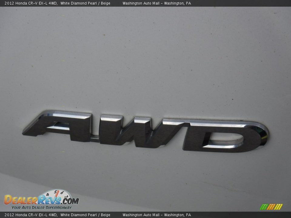 2012 Honda CR-V EX-L 4WD White Diamond Pearl / Beige Photo #11