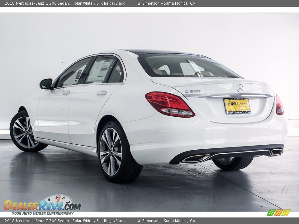 2018 Mercedes-Benz C 300 Sedan Polar White / Silk Beige/Black Photo #3