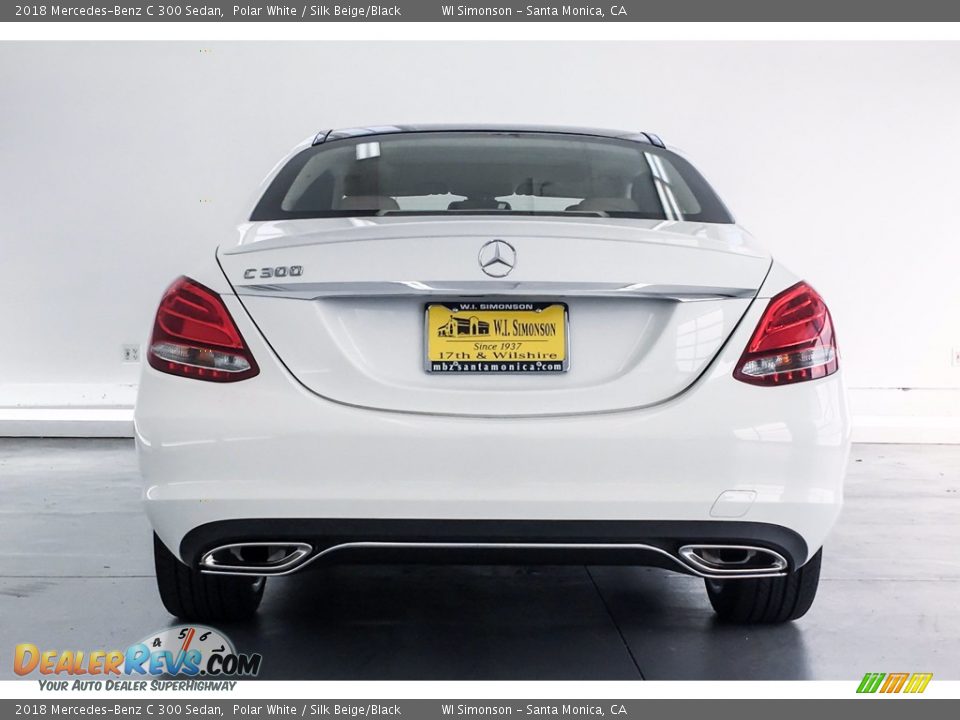 2018 Mercedes-Benz C 300 Sedan Polar White / Silk Beige/Black Photo #4