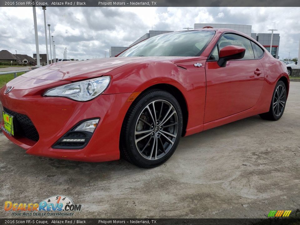 2016 Scion FR-S Coupe Ablaze Red / Black Photo #2