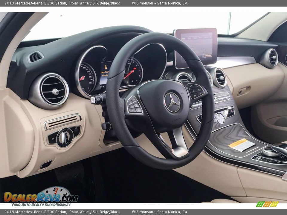 2018 Mercedes-Benz C 300 Sedan Polar White / Silk Beige/Black Photo #5