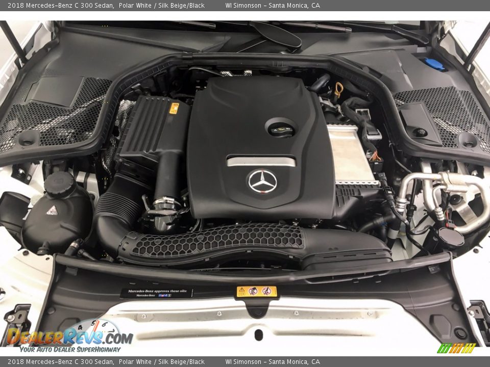2018 Mercedes-Benz C 300 Sedan Polar White / Silk Beige/Black Photo #8
