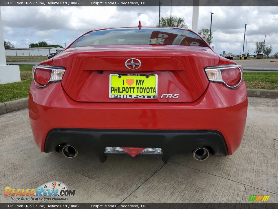 2016 Scion FR-S Coupe Ablaze Red / Black Photo #6