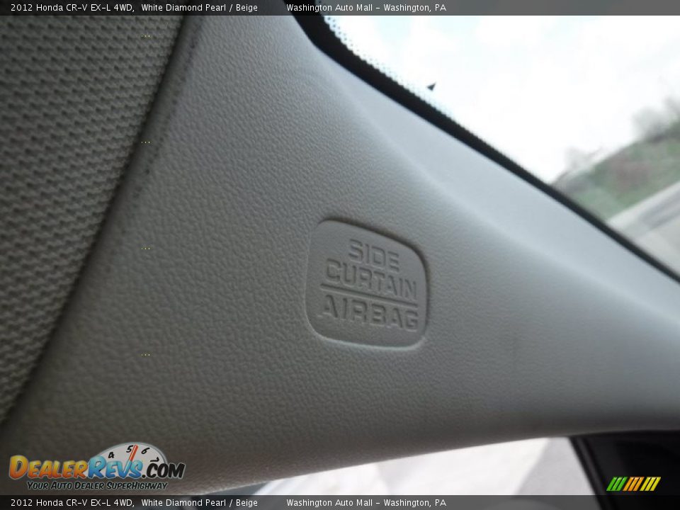 2012 Honda CR-V EX-L 4WD White Diamond Pearl / Beige Photo #21