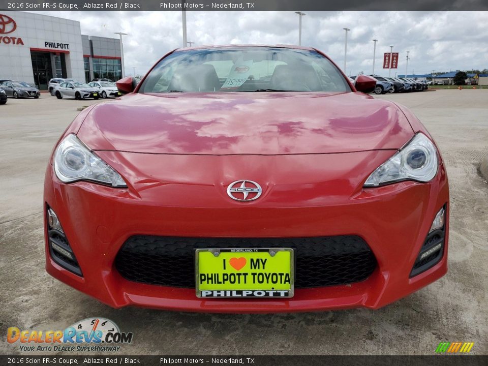 2016 Scion FR-S Coupe Ablaze Red / Black Photo #7