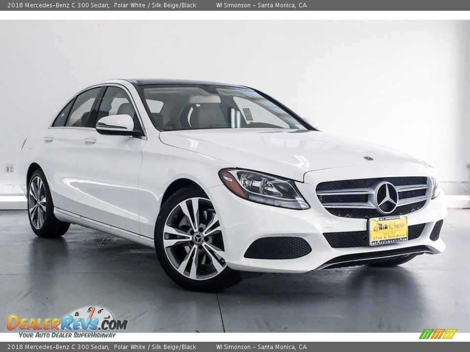 2018 Mercedes-Benz C 300 Sedan Polar White / Silk Beige/Black Photo #12