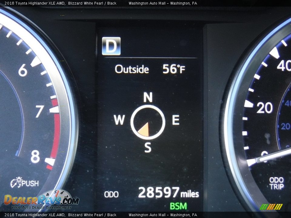 2018 Toyota Highlander XLE AWD Blizzard White Pearl / Black Photo #33