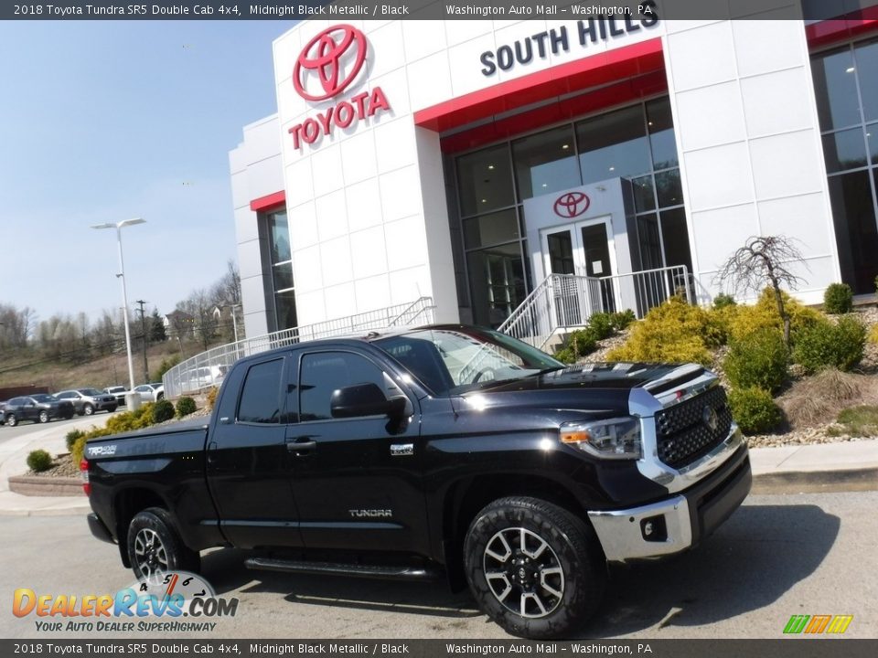 2018 Toyota Tundra SR5 Double Cab 4x4 Midnight Black Metallic / Black Photo #2