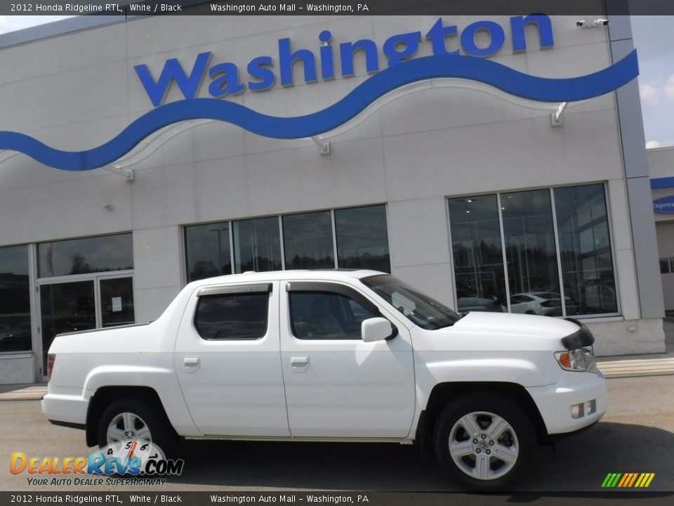 2012 Honda Ridgeline RTL White / Black Photo #2